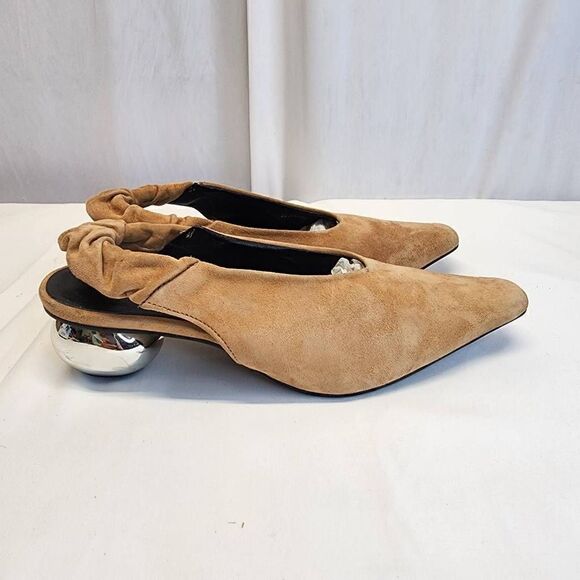 Topshop Jasper Ball Slingback Pump Suede Size 36 (5.5) - Picture 5 of 11